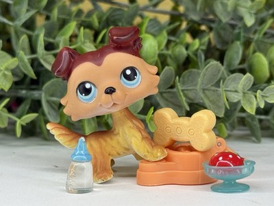 Littlest Pet Shop 58 LPS Authentic Brown Collie Dog Variant All Paws Down