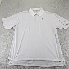 Peter Millar Shirt Mens XXL White Striped Summer Comfort Golf Polo Outdoors