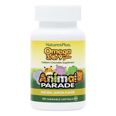 2 X NaturesPlus Animal Parade Children's Omega 3-6-9 Junior Lemon -- 90 Chewable