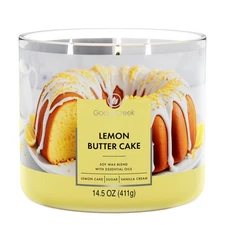 Goose Creek Lemon Butter Cake Scented 3-Wick Jar Candle, 14.5 oz, Sweet