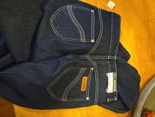 Vtg P.S. Gitano Blue Jeans Sz 30x 34 Size 12 Dark Wash White Stitching Basic