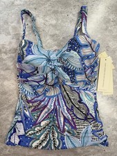 Gottex Profile Tankini Top Womens 36D D Cup Swim Tank Bra Clasp Supportive New