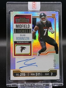 2023 Contenders BIJAN ROBINSON Midfield Ticket Auto #/50 #103 FALCONS Rookie RC