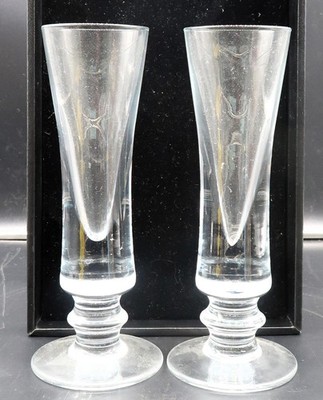 Vtg Handmade Pair of Glass Vases Centerpiece Beautiful Table Accent Decor