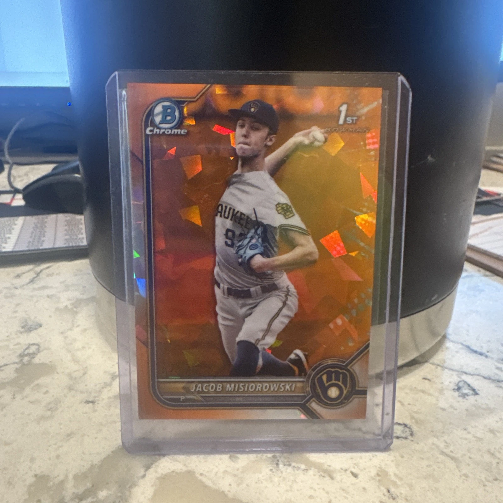 2022 Bowman Chrome Draft Sapphire Edition Jacob Misiorowski #BDC-132 Orange /25