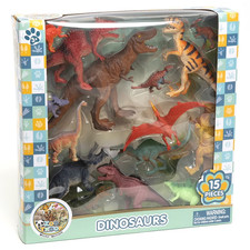 Dinosaur Multipack   15-Piece Prehistoric Adventure Set for Kids Ages 3 
