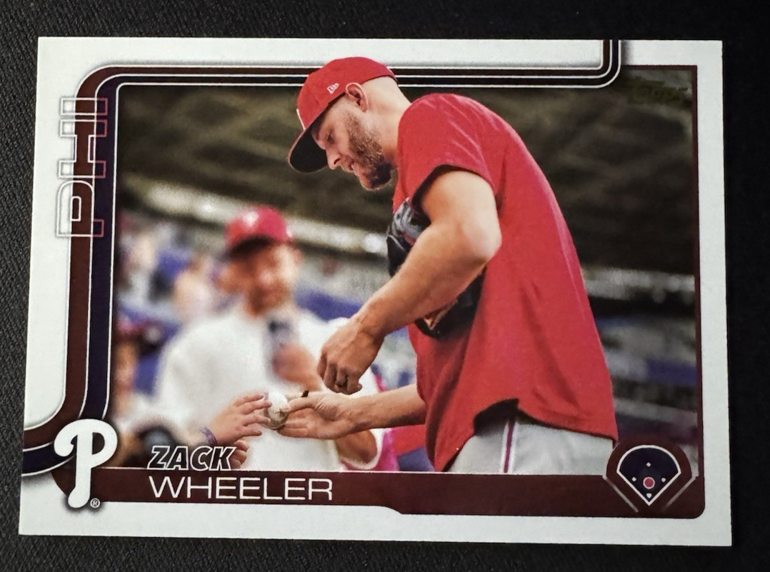 2025 Topps Series 1 Image Variation Golden Mirror Zack Wheeler #218 Phillies SSP