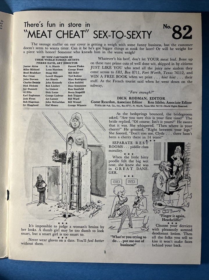 SEXY ADULT CARTOONS COMICS HUMOR Vintage 1976 SEX TO SEXTY Special