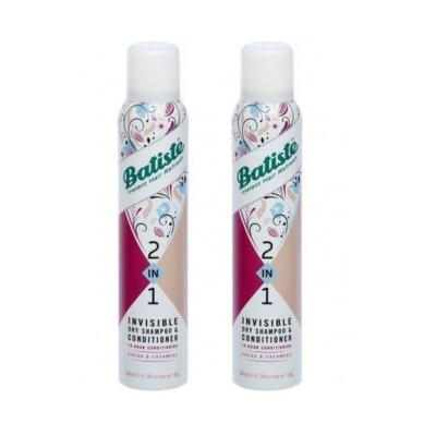 (2) Batiste 2 In 1 Invisible Dry Shampoo & Conditioner, Cocoa & Cashmere 6.73 Oz