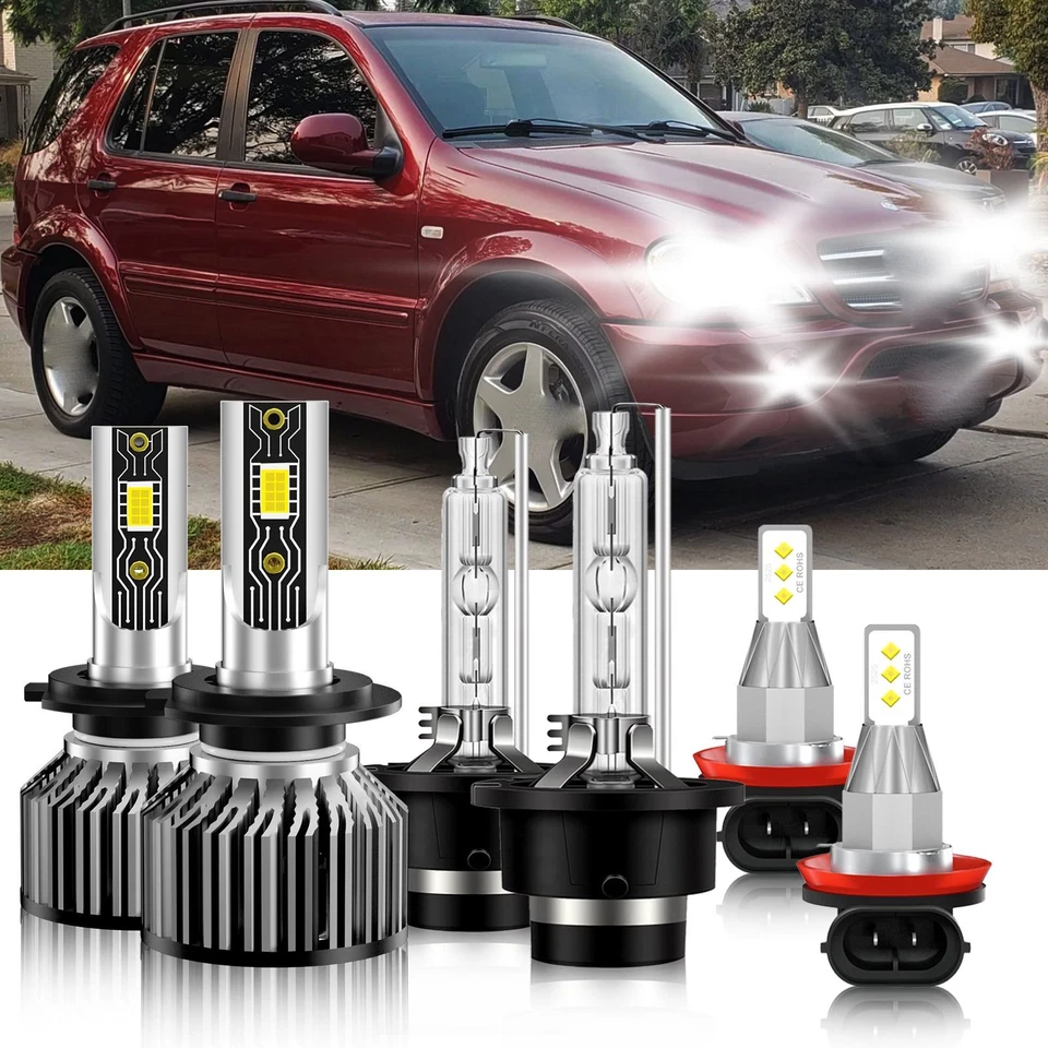 Faro antiniebla haz alto y bajo LED para Mercedes-Benz ML55 AMG 2002-2003 Foto 2 de 4