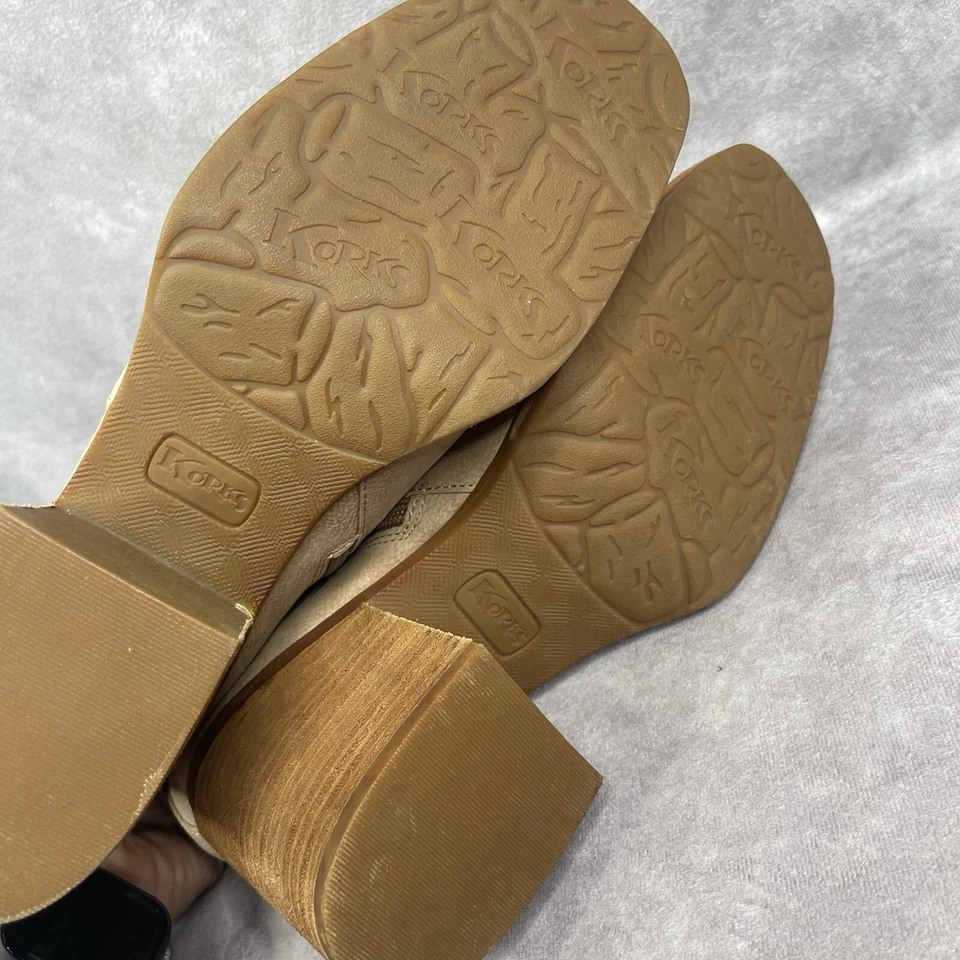 Korks Kork-Ease Faux Suede Marci II Natural Stacked Heel Boots In Tan Size 11 - Image 3 of 4
