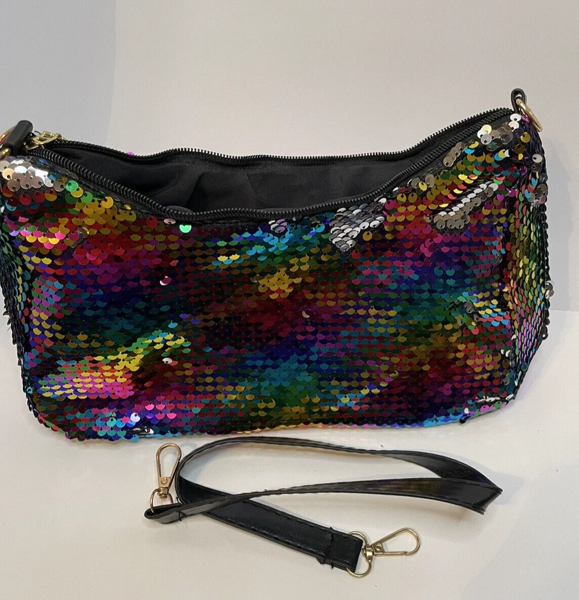 Rainbow colored purse sale