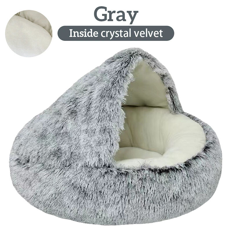 Dog Bed Fluffy Plush Pet Bed Washable Anti Anxiety Small Soft Warm