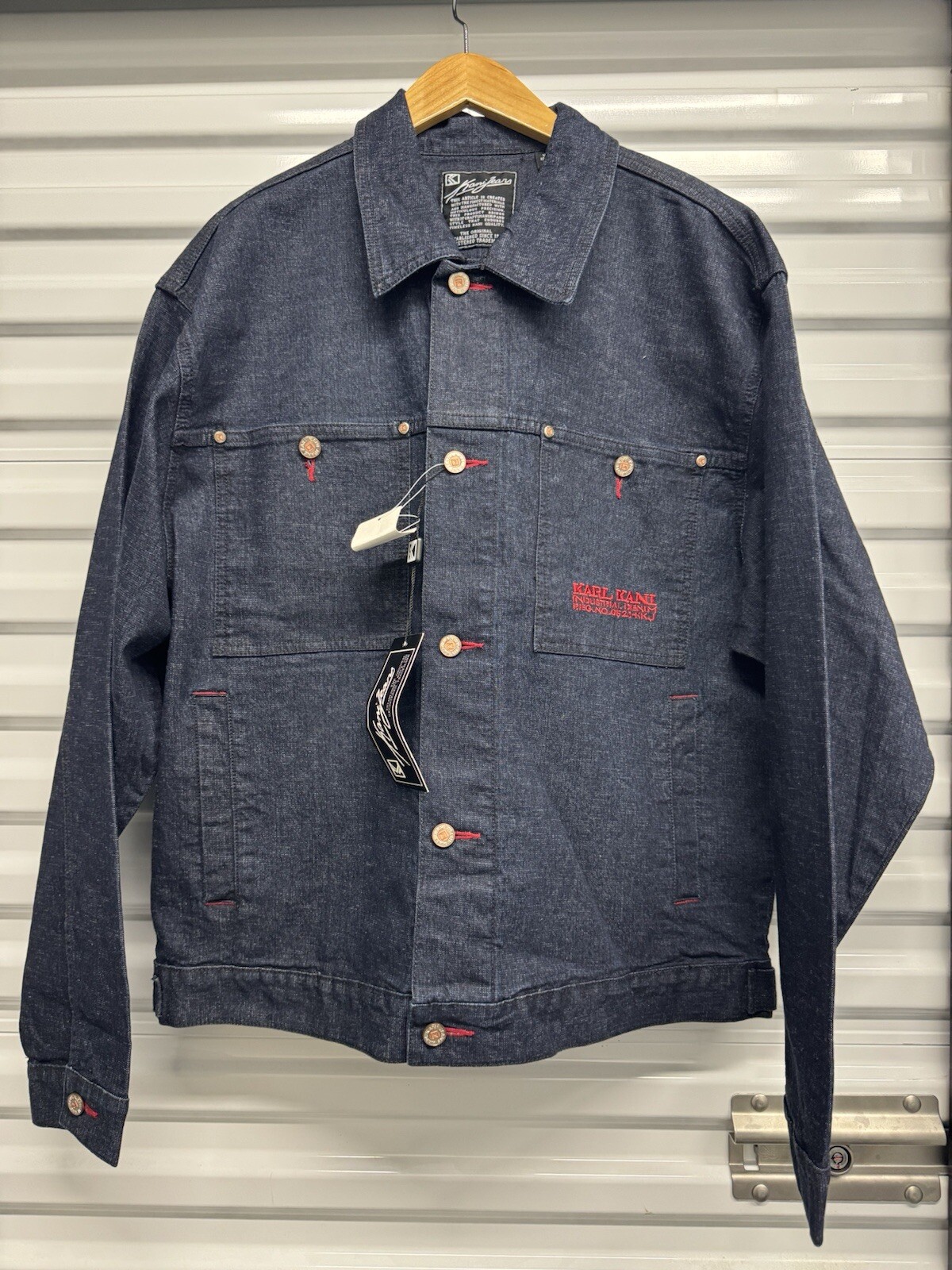 Vintage NWT Karl Kani Jeans Denim Jacket Hip Hop 90s Y2K Men's