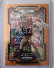 Nick Bosa 2023 Panini Prizm Football Orange Disco Prizm San Francisco 49ers #272