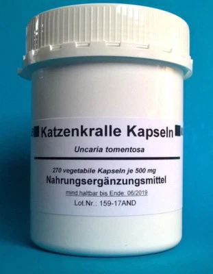 Katzenkrallekapseln 270 vegi Kapseln Uncaria tomentosa Una de Gato