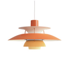 Louis Poulsen PH 5 HUES OF ORANGE - lampada a sospensione design Poul Henningsen