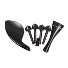 1set Violin Accessories Black Dot Semicircle Axis Ebony