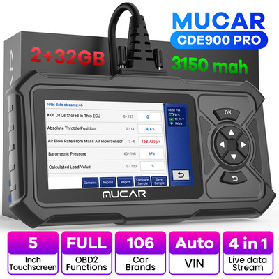 MUCAR CDE900 PRO OBD2 Diagnosegerät Alle Systeme KFZ Fehler Auto Scanner 2024