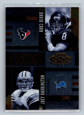 2005 Playoff Class Reunion /250 David Carr Joey Harrington #CR-19 Lions Texans