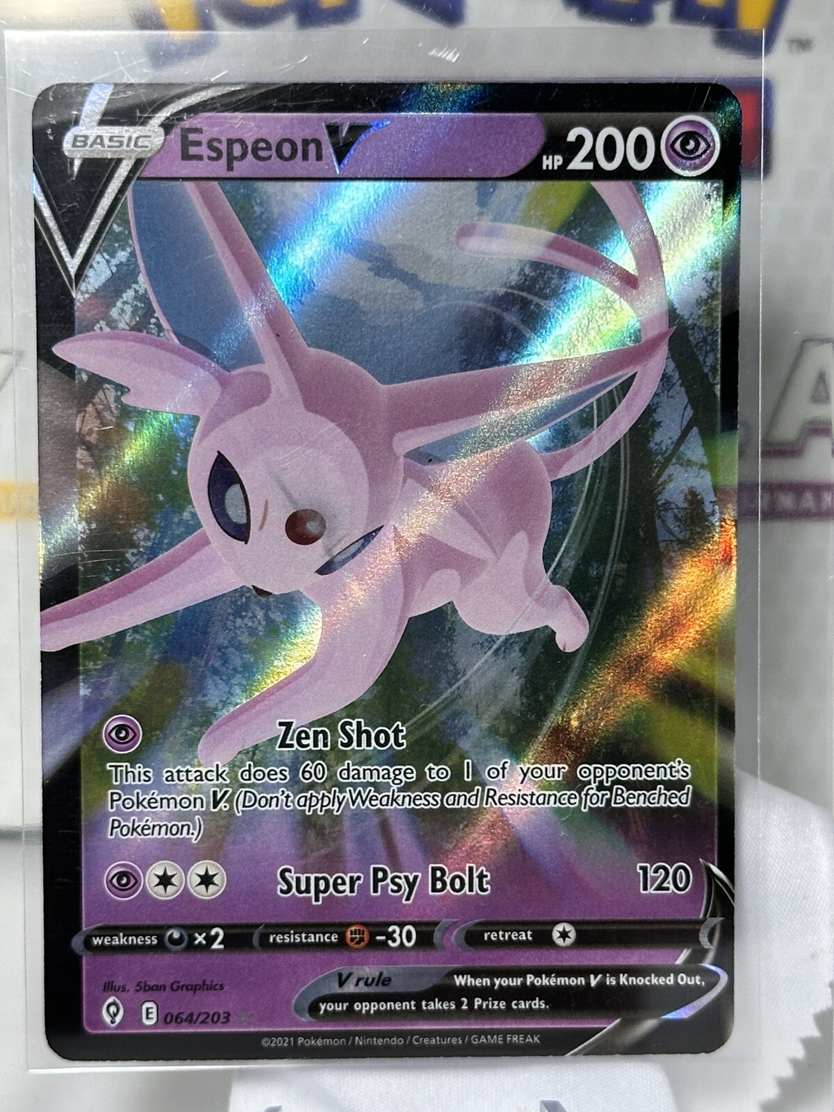 Espeon V - 064/203 Evolving Skies Ultra Rare Pokemon - NM/MINT