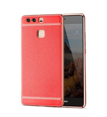 Huawei P8 Lite 2017 Hülle Case Handy Cover Schutz Tasche Schutzhülle Bumper Rot