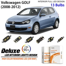 LED Interior Light Kit for Volkswagen Golf GTI MK6 2008-2012 White Light Bulbs