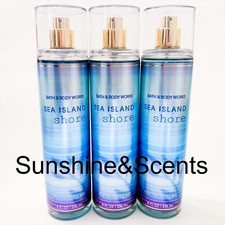 3-PACK Bath  Body Works SEA ISLAND SHORE Fine Fragrance Body Mist Spray 8oz NEW