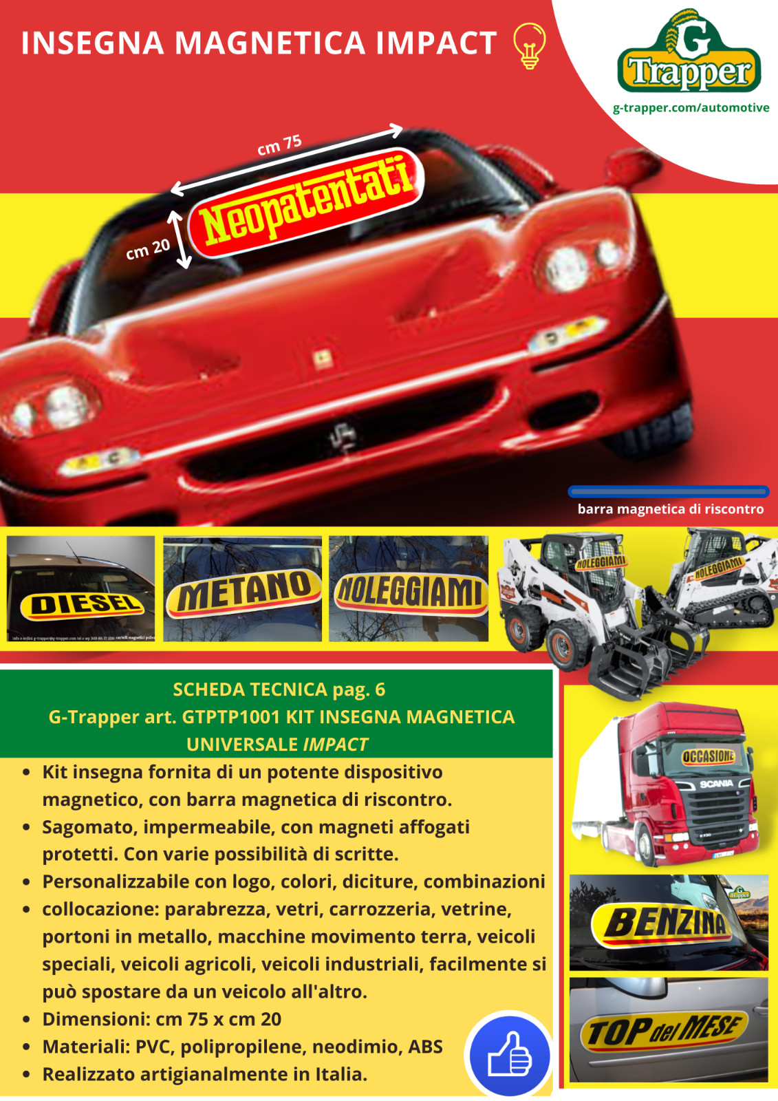 Targhe Magnetiche Auto Pubblicitarie | Scritte Varie e Innovazione Vetro