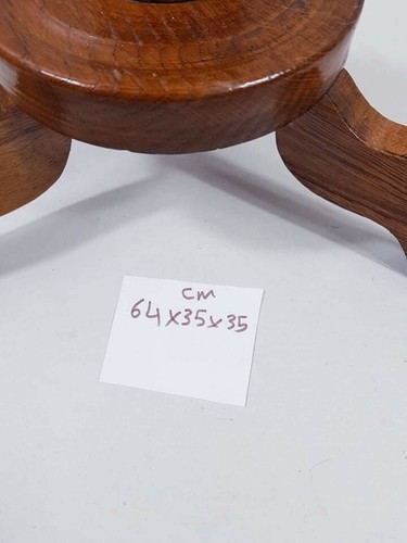Elegant Vintage Antique Mahogany Tripod Lamp Side End Occasional Table - Picture 9 of 12