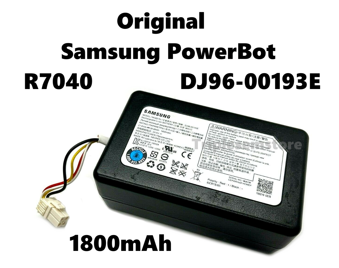 Samsung+Dj9600193c+1800mah+Battery+for+Powerbot+Cyclone+Force+R7040