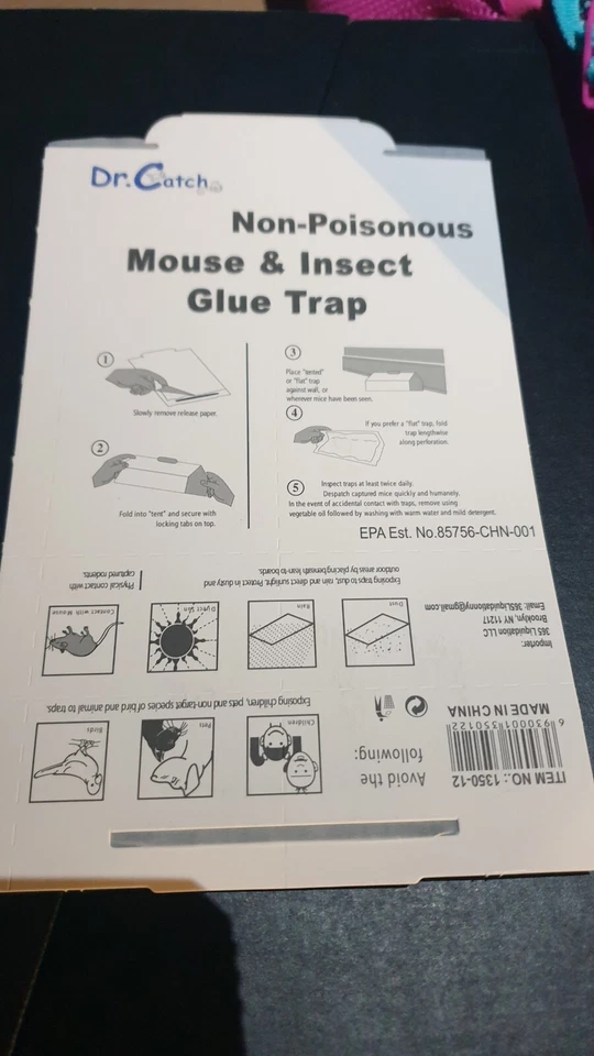 Dr Catch Ratones Pegamento Trampas Plagas Tablas Adhesivas 72 MAX Trampa Atrapar Arañas Insectos Foto 3 de 4