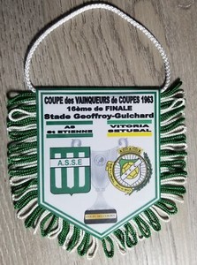 Fanion ASSE Saint-Etienne Coupe Des Vainqueurs De Coupe 1963 Contre Vitoria Setubal