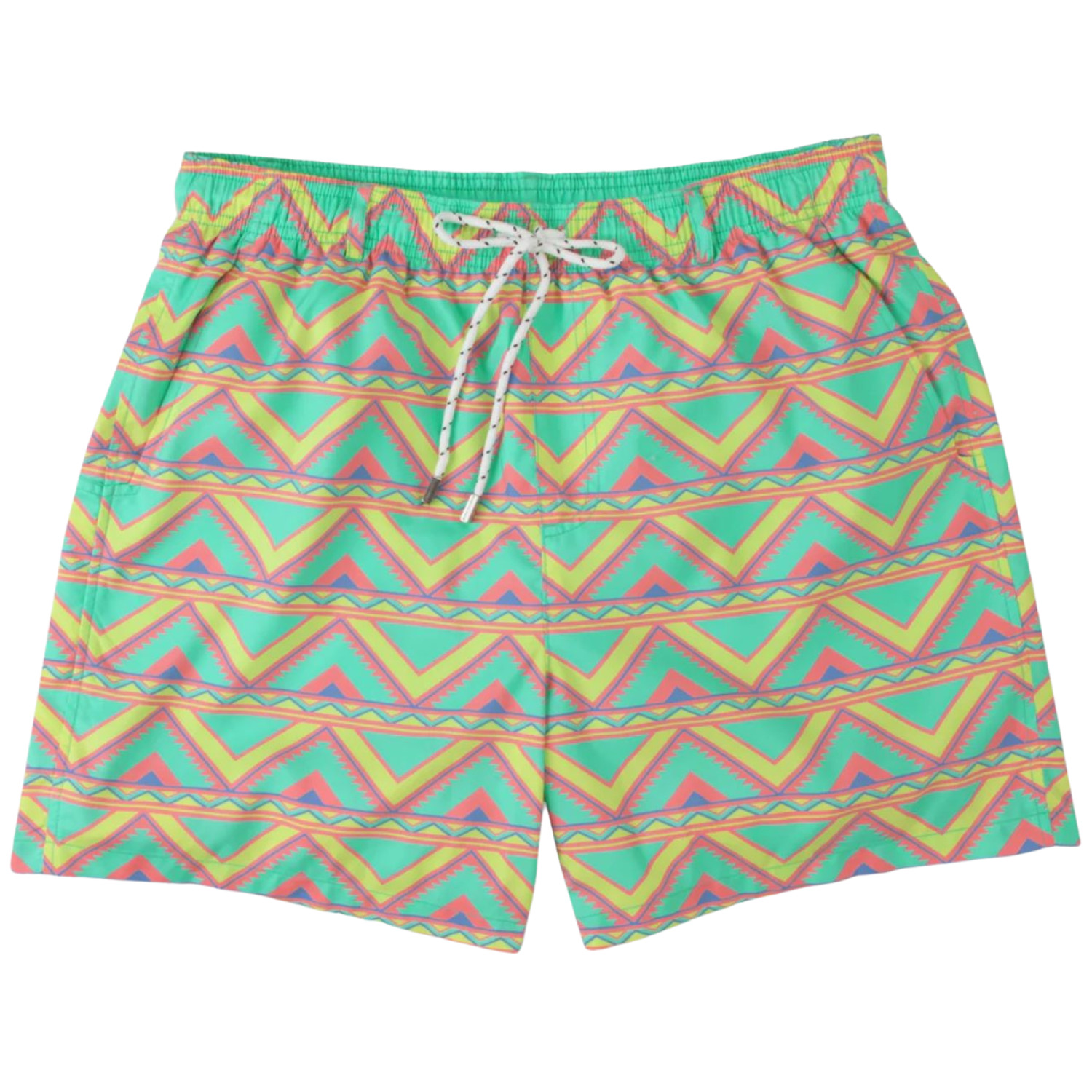 Pantalones cortos de natación Southern Marsh para hombre verde azulado/lima Santiago Sunrise Dockside, talla XS