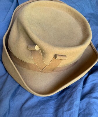 womens vintage hat dobbs henriette golden fawn color meier and