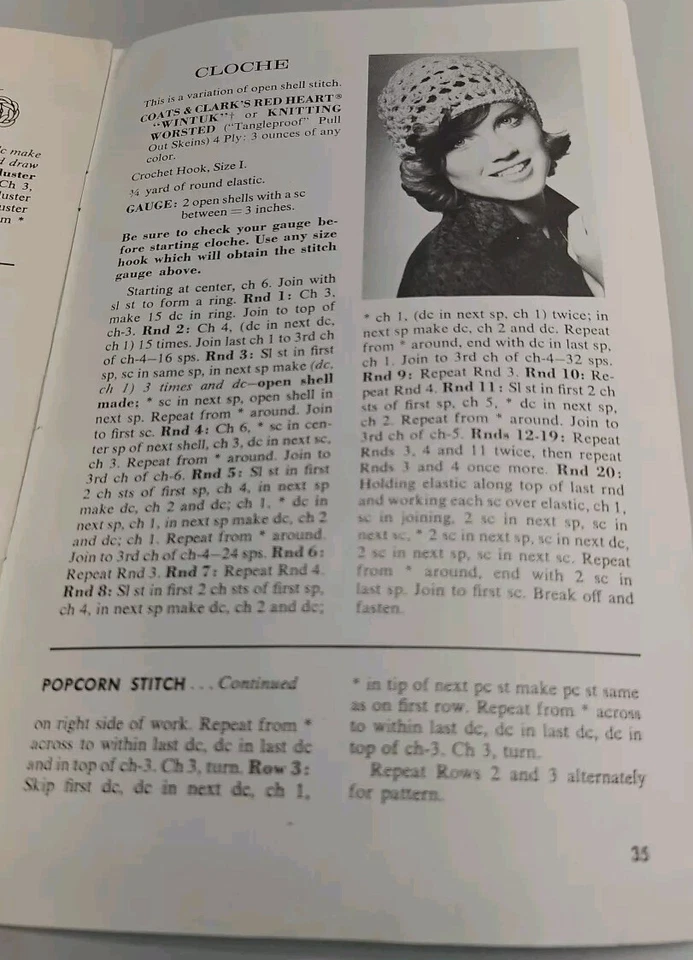 Learn To Crochet - Coats & Clark 210-A - Instructions & 13 Patterns - Image 4 of 4