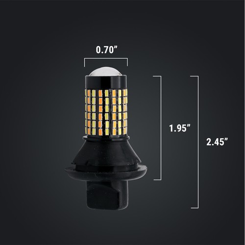 3157 LED Anti Hyper Flash Turn Signal Parking Light Bulbs White Amber Resistor - Foto 9 di 11