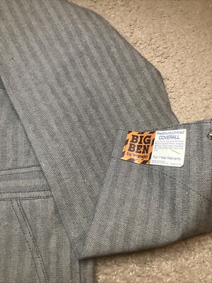 Vintage 70s Big Mac Coveralls Mens 48 Reg Hickory Stripe Mechanic