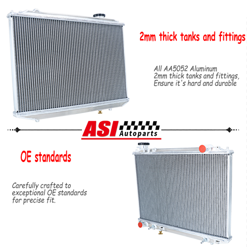 2ROW Radiator for Ford PD PE PG PH Courier Mazda Bravo B2500 B2600 1996 ...