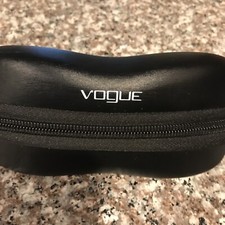 VOGUE Black Zipper Clam Shell Style Sunglasses or Eyeglasses Case