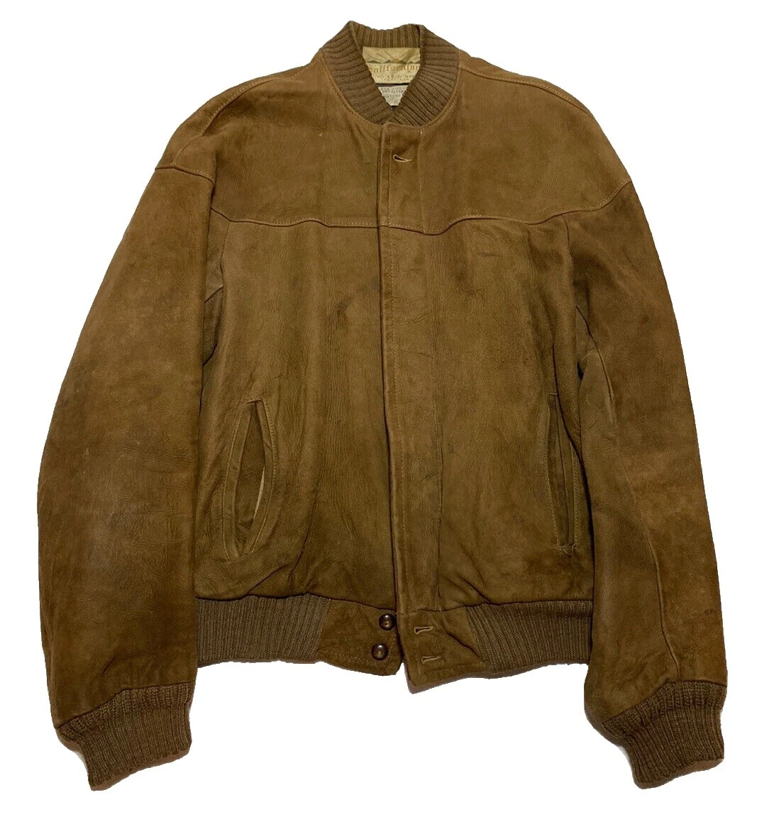 Brown Leather 1950s Vintage Outerwear Coats & Jackets for Men
