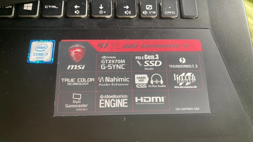 MSI GT72 6QD Dominator G laptop - Immagine 3 di 4