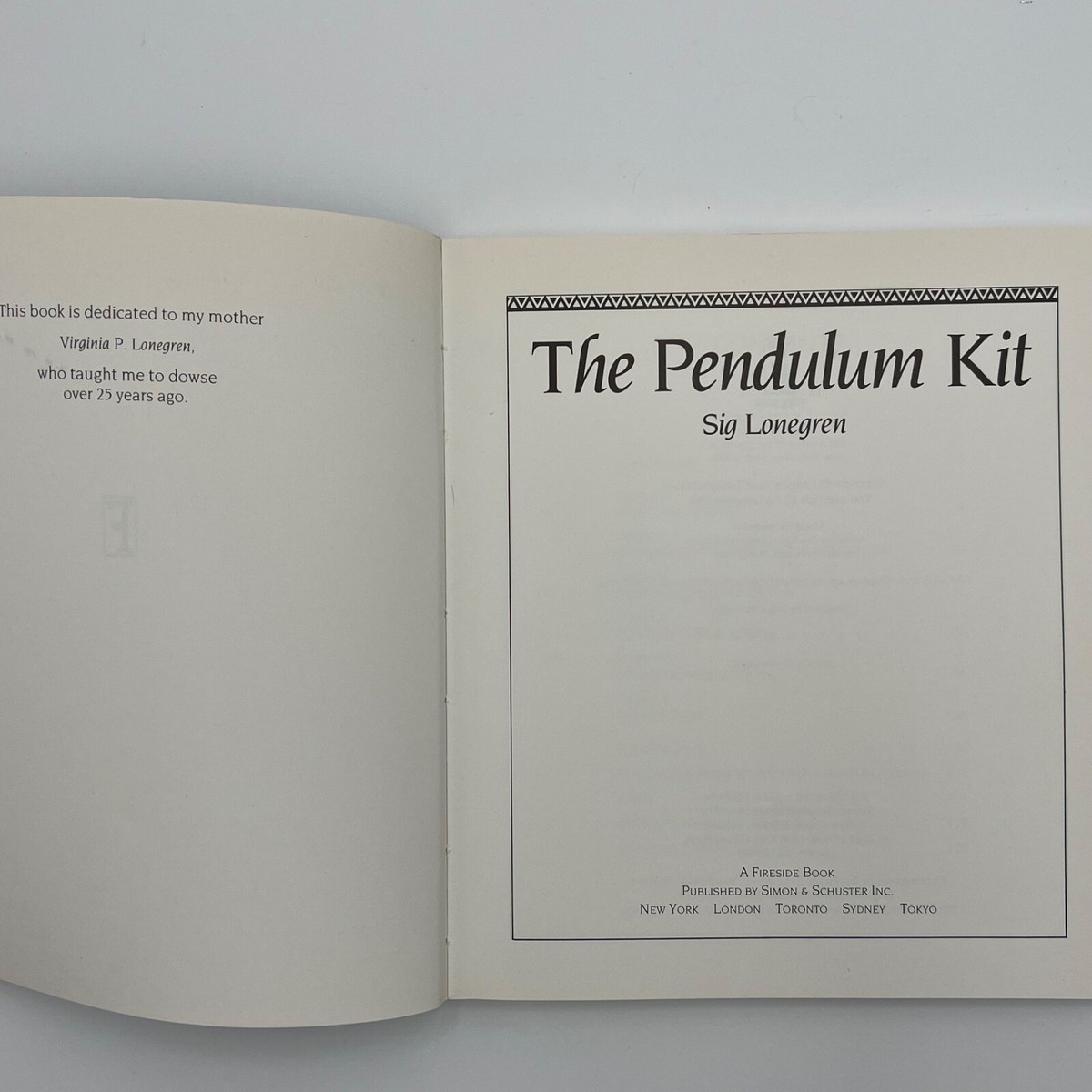 The Pendulum Kit Instruction (Book Only) Sig Lonegren Dowsing