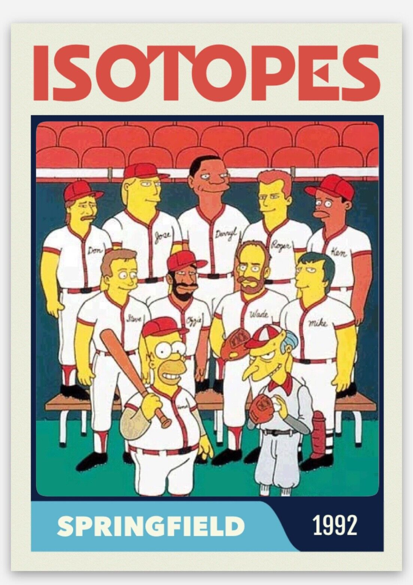 THE SIMPSONS SPRINGFIELD ISOTOPES SOFTBALL TEAM CUSTOM MADE RETRO