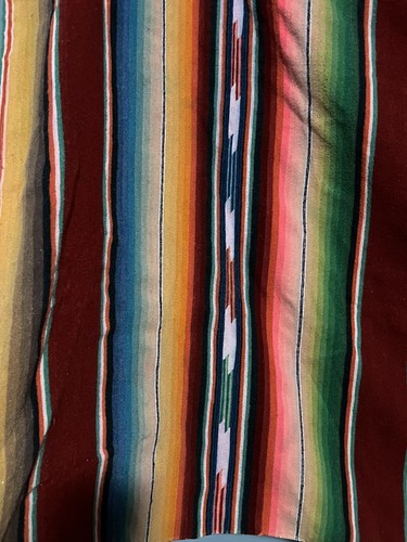 Wool Saltillo Sarape Blanket 90 X 60 Colorful Aztec Southwest Diamond Mexican - Picture 4 of 8