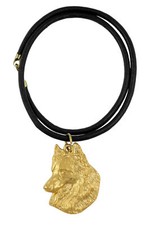 Belgian Shepherd Dog, Belgian Sheepdog - Dog necklace, gold-plated pendant for d