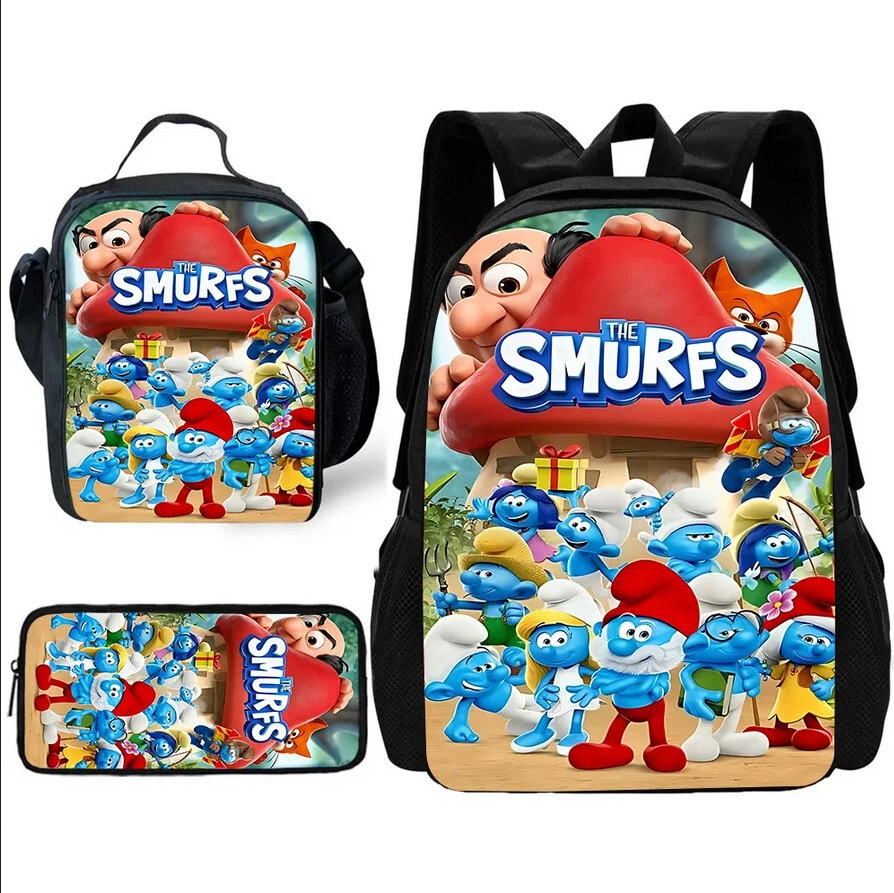The Smuurfs Backpack Set with Lunch Bag and Pencil Case