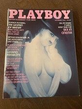 Playboy November1982 Playmate Marlene Janssen w/ Luciano Pavarotti, Frank Zappa