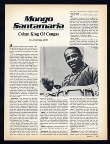 Mongo Santamaria Cuban King of Congas Down Beat 1970s Cutting  - Zdjęcie 1 z 1