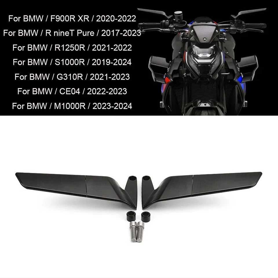 Espejo retrovisor ala ajustable para BMW R1250R S1000R M1000R F900R F900XR R nineT Foto 2 de 4